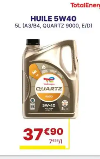 Carter-Cash Huile 5w40 offre