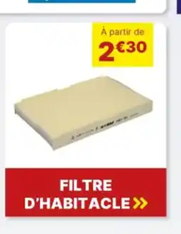 Carter-Cash Filtre d'habitacle offre
