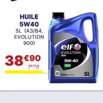 Carter-Cash ELF Huile 5w40 offre