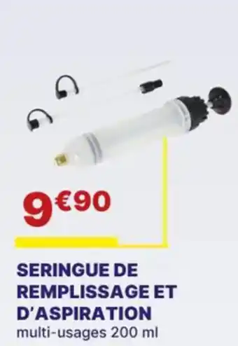 Carter-Cash Seringue de remplissage et d'aspiration offre