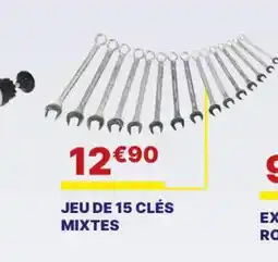 Carter-Cash Jeu de 15 clés mixtes offre