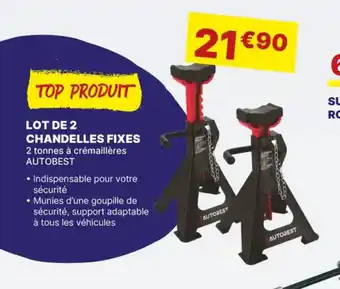 Carter-Cash Lot de 2 chandelles fixes offre
