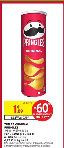 Intermarché Express PRINGLES tuiles original offre