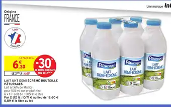 Intermarché Express PÂTURAGES Lait uht demi écrémé bouteille offre