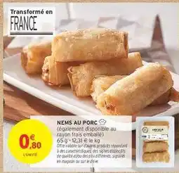 Intermarché Contact Nems au Porc offre
