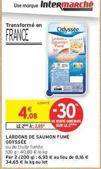 Intermarché Contact Lardons de Saumon Fumé Odyssée offre