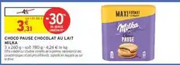 Intermarché Contact Choco Pause Chocolat au Lait Milka offre
