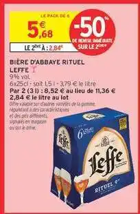 Intermarché Contact Bière d'Abbaye Rituel Leffe offre