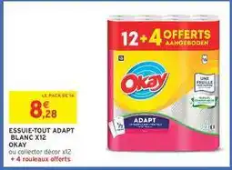 Intermarché Contact ESSUIE-TOUT ADAPT BLANC X12 OKAY offre