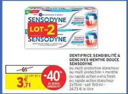 Intermarché Contact Sensodyne Lot de 2 offre