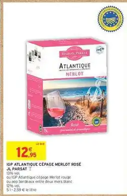 Intermarché IGP ATLANTIQUE CÉPAGE MERLOT ROSÉ offre