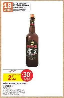Intermarché BIÈRE BLONDE DE GARDE 'METEOR' offre