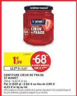 Intermarché CONFITURE CŒUR DE FRAISE offre