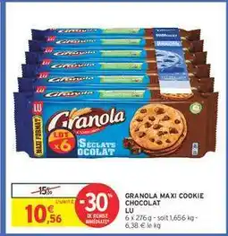 Intermarché GRANOLA MAXI COOKIE CHOCOLAT offre