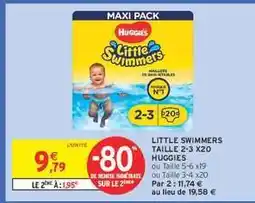Intermarché LITTLE SWIMMERS TAILLE 2-3 X20 HUGGIES offre