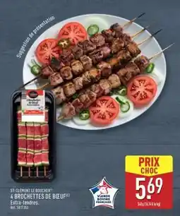 ALDI 4 BROCHETTES DE BŒUF offre