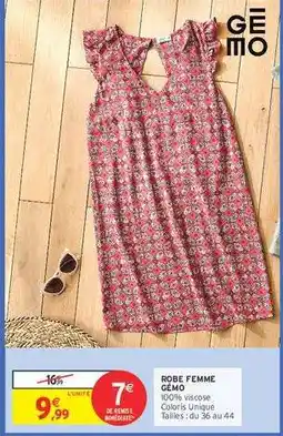 Intermarché ROBE FEMME GÉMO offre