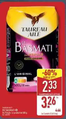 ALDI TAUREAU AILÉ Riz Basmati offre