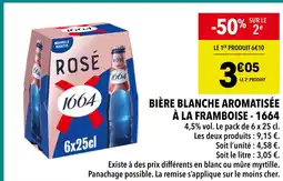 Supeco 1664 BIÈRE BLANCHE AROMATISÉE À LA FRAMBOISE offre