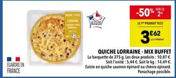 Supeco MIX BUFFET QUICHE LORRAINE offre