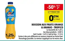Supeco Tropico Boisson aux fruits orange & ananas offre