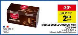 Supeco Côte d'Or Mousse double chocolat noir offre