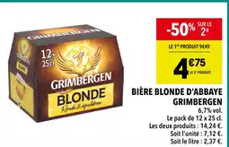 Supeco GRIMBERGEN BIÈRE BLONDE D'ABBAYE GRIMBERGEN offre