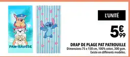 Supeco Drap de plage Pat Patrouille offre