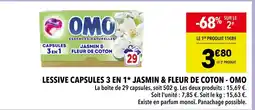 Supeco OMO LESSIVE CAPSULES 3 EN 1 JASMIN & FLEUR DE COTON offre