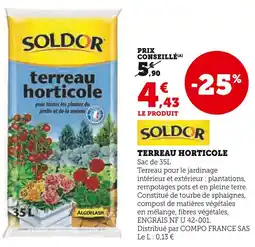 Super U SOLDOR Terreau horticole offre