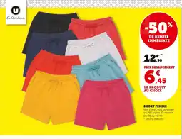 Super U U COLLECTION Short femme offre