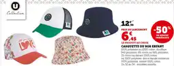 Super U U Casquette ou bob enfant offre