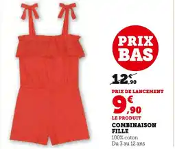 Super U Combinaison fille offre