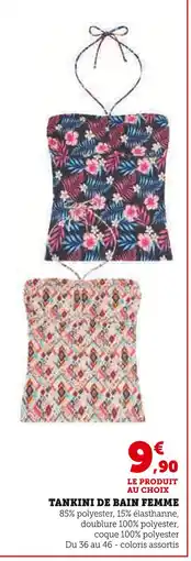 Super U Tankini de bain femme offre