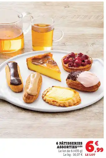Super U 6 pâtisseries assorties offre
