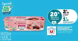Super U U Yaourts aux fruits avec morceaux u ble blanc coeur offre