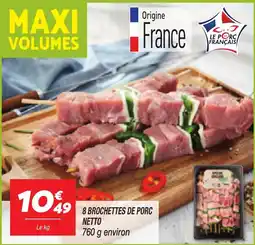 Netto NETTO 8 brochettes de porc offre