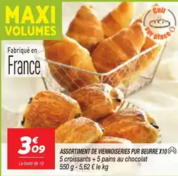 Netto Assortiment de viennoiseries pur beurre x10 offre