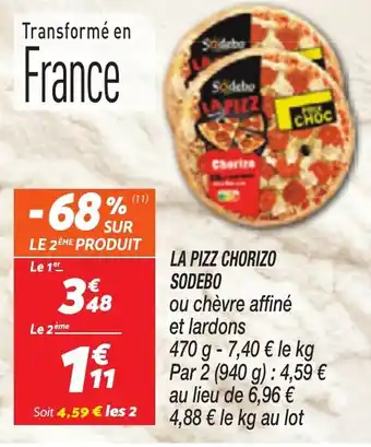 Netto SODEBO La pizz chorizo offre