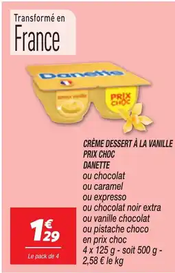 Netto DANETTE Crème dessert à la vanille prix choc offre