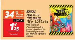 Netto TÊTES BRULÉES Bonbons paint billes offre