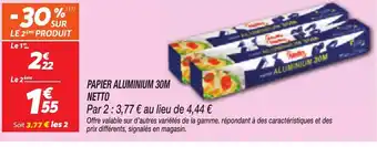 Netto NETTO Papier aluminium 30m offre