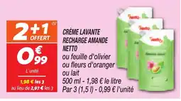 Netto NETTO Crème lavante recharge amande offre