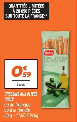 Netto QUELY Gressins aux olives offre
