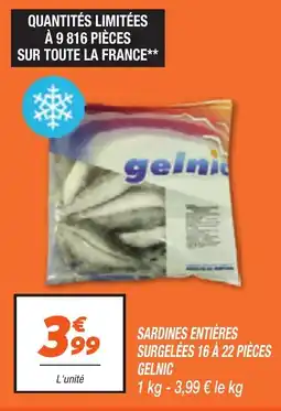 Netto GELNIC Sardines entières surgelées 16 à 22 pièces offre