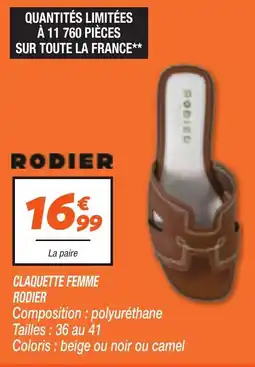Netto RODIER Claquette femme offre