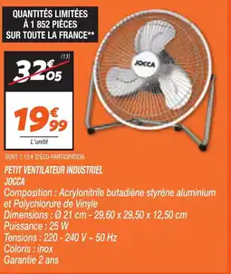 Netto JOCCA Petit ventilateur industriel offre