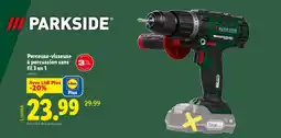 Lidl PARKSIDE Perceuse-visseuse à percussion sans fil 3 en 1 offre