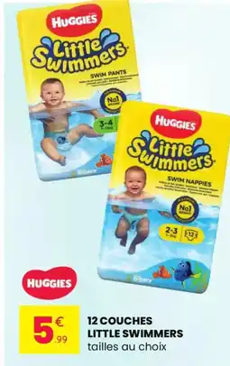 Stokomani HUGGIES 12 couches little swimmers offre