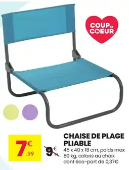 Stokomani Chaise de plage pliable offre
